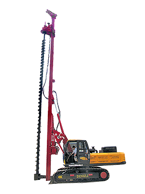 Track long spiral pile driver